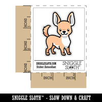 Chihuahua Standing Dog Waterproof Vinyl Phone Tablet Laptop Water Bottle Sticker Set - 5 Pack