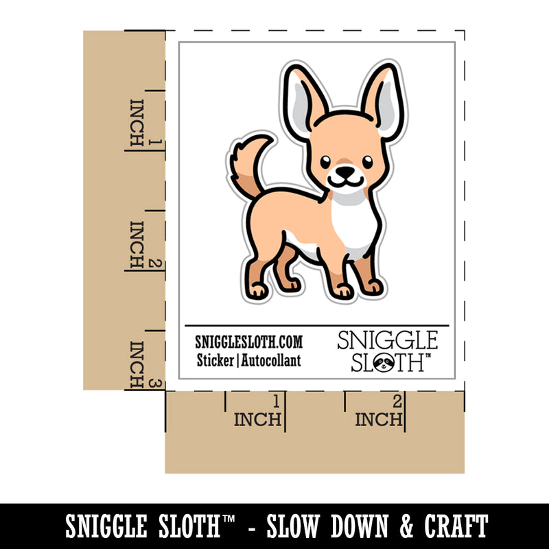 Chihuahua Standing Dog Waterproof Vinyl Phone Tablet Laptop Water Bottle Sticker Set - 5 Pack