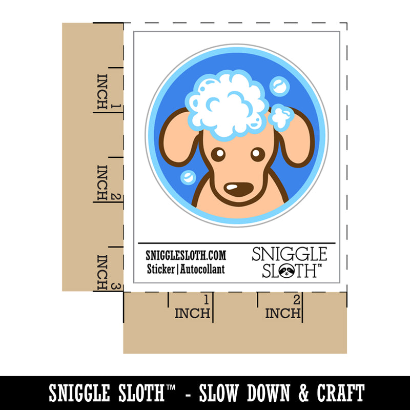 Dog Wash Bubble Bath Waterproof Vinyl Phone Tablet Laptop Water Bottle Sticker Set - 5 Pack