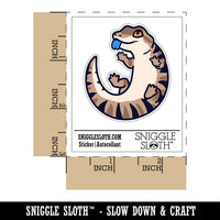 Fat Cute Blue Tongued Skink Lizard Reptile Waterproof Vinyl Phone Tablet Laptop Water Bottle Sticker Set - 5 Pack