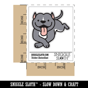 Pit Bull Happy Laying Down Dog Waterproof Vinyl Phone Tablet Laptop Water Bottle Sticker Set - 5 Pack