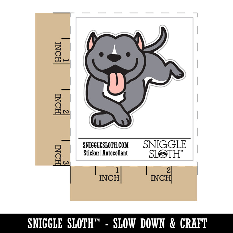 Pit Bull Happy Laying Down Dog Waterproof Vinyl Phone Tablet Laptop Water Bottle Sticker Set - 5 Pack