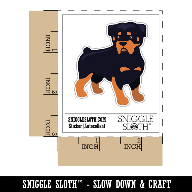 Rottweiler Rottie Standing Dog Waterproof Vinyl Phone Tablet Laptop Water Bottle Sticker Set - 5 Pack