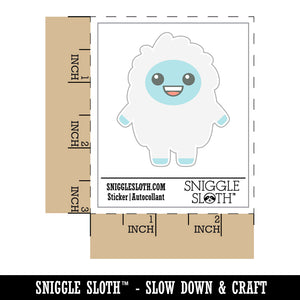 Excited Happy Kawaii Chibi Yeti Waterproof Vinyl Phone Tablet Laptop Water Bottle Sticker Set - 5 Pack