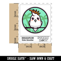 Precious Kawaii Chibi Sulphur-Crested Cockatoo Waterproof Vinyl Phone Tablet Laptop Water Bottle Sticker Set - 5 Pack