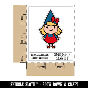 Cute Little Lady Gnome Waterproof Vinyl Phone Tablet Laptop Water Bottle Sticker Set - 5 Pack