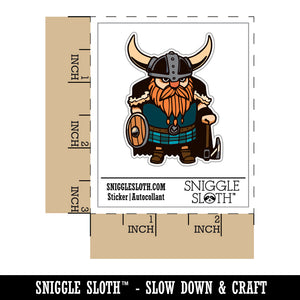 Stout Bearded Viking with Horned Helmet Waterproof Vinyl Phone Tablet Laptop Water Bottle Sticker Set - 5 Pack