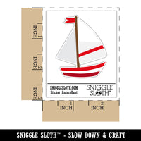 Summer Sailboat Sailing Waterproof Vinyl Phone Tablet Laptop Water Bottle Sticker Set - 5 Pack