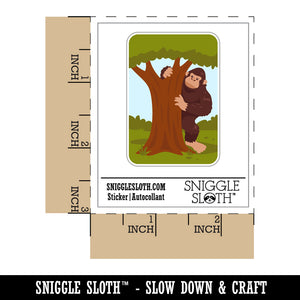 Bigfoot Sasquatch Hiding Behind Tree Waterproof Vinyl Phone Tablet Laptop Water Bottle Sticker Set - 5 Pack