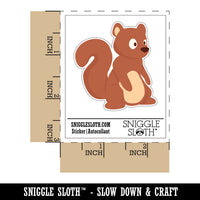 Sitting Squirrel Cartoon Critter Waterproof Vinyl Phone Tablet Laptop Water Bottle Sticker Set - 5 Pack