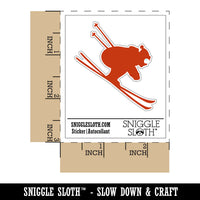 Skiing Ski Tuck Bully Bullet Stance Downhill Waterproof Vinyl Phone Tablet Laptop Water Bottle Sticker Set - 5 Pack