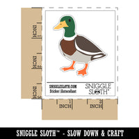 Standing Mallard Duck Waterproof Vinyl Phone Tablet Laptop Water Bottle Sticker Set - 5 Pack