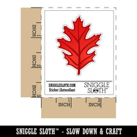 Red Oak Leaf Waterproof Vinyl Phone Tablet Laptop Water Bottle Sticker Set - 5 Pack