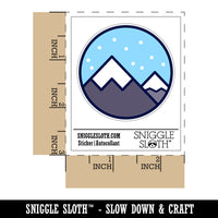 Snowy Mountainscape Waterproof Vinyl Phone Tablet Laptop Water Bottle Sticker Set - 5 Pack