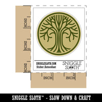 Geometric Lines Tree of Life Waterproof Vinyl Phone Tablet Laptop Water Bottle Sticker Set - 5 Pack