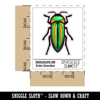 Jewel Beetle Insect Bug Waterproof Vinyl Phone Tablet Laptop Water Bottle Sticker Set - 5 Pack