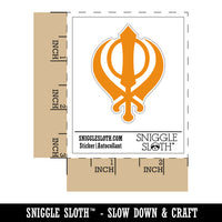 Sikh Khanda Indian Punjab Religious Symbol Waterproof Vinyl Phone Tablet Laptop Water Bottle Sticker Set - 5 Pack