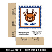 Finland Travel Reindeer Waterproof Vinyl Phone Tablet Laptop Water Bottle Sticker Set - 5 Pack