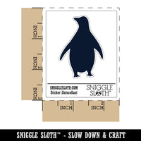 Chill Penguin Silhouette Waterproof Vinyl Phone Tablet Laptop Water Bottle Sticker Set - 5 Pack