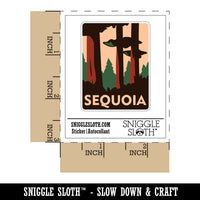 Destination Sequoia National Park Forest Waterproof Vinyl Phone Tablet Laptop Water Bottle Sticker Set - 5 Pack