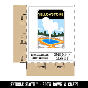 Destination Yellowstone National Park Waterproof Vinyl Phone Tablet Laptop Water Bottle Sticker Set - 5 Pack