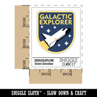 Galactic Explorer Space Ship Shuttle Stars Waterproof Vinyl Phone Tablet Laptop Water Bottle Sticker Set - 5 Pack