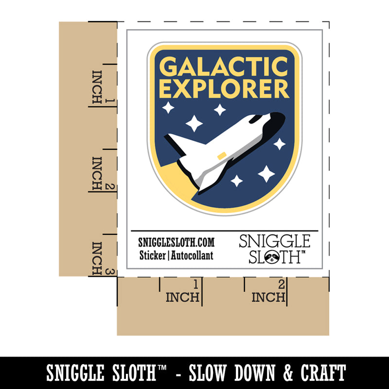 Galactic Explorer Space Ship Shuttle Stars Waterproof Vinyl Phone Tablet Laptop Water Bottle Sticker Set - 5 Pack