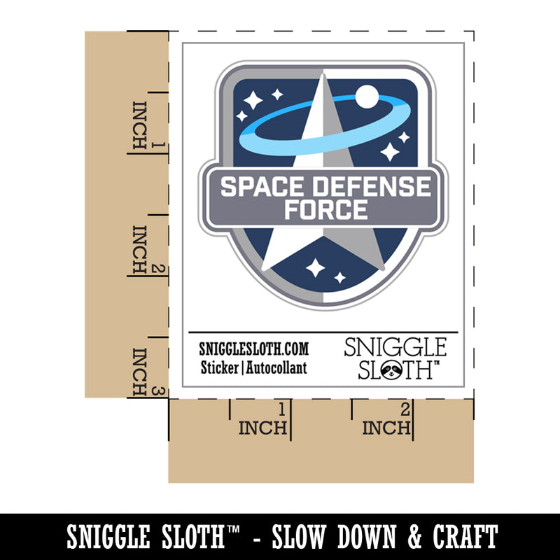 Science Fiction Space Defense Force Logo Waterproof Vinyl Phone Tablet Laptop Water Bottle Sticker Set - 5 Pack