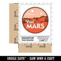 Visit Mars Science Fiction Destination Waterproof Vinyl Phone Tablet Laptop Water Bottle Sticker Set - 5 Pack