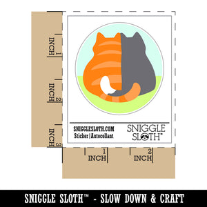 Pair of Cuddling Cats Waterproof Vinyl Phone Tablet Laptop Water Bottle Sticker Set - 5 Pack