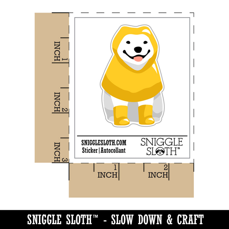 Pit Bull Dog Raincoat Poncho Waterproof Vinyl Phone Tablet Laptop Water Bottle Sticker Set - 5 Pack