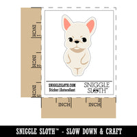 Standing French Bulldog Puppy Frenchie Waterproof Vinyl Phone Tablet Laptop Water Bottle Sticker Set - 5 Pack