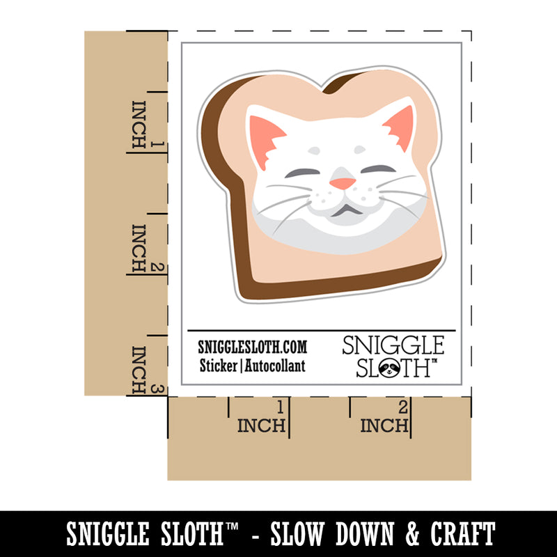 Cat in Sliced Bread Waterproof Vinyl Phone Tablet Laptop Water Bottle Sticker Set - 5 Pack