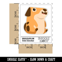 Silly Dog Sitting Up Smiling Waterproof Vinyl Phone Tablet Laptop Water Bottle Sticker Set - 5 Pack
