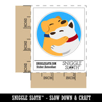 Dog Best Friends Hugging Waterproof Vinyl Phone Tablet Laptop Water Bottle Sticker Set - 5 Pack