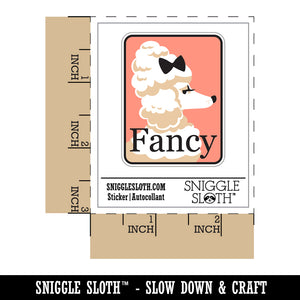 Fancy Posh Poodle Dog Bougie Waterproof Vinyl Phone Tablet Laptop Water Bottle Sticker Set - 5 Pack