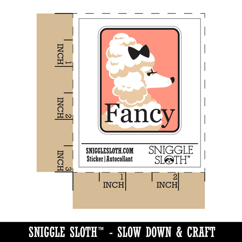 Fancy Posh Poodle Dog Bougie Waterproof Vinyl Phone Tablet Laptop Water Bottle Sticker Set - 5 Pack