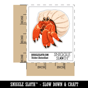 Groovy Hermit Crab on Beach Waterproof Vinyl Phone Tablet Laptop Water Bottle Sticker Set - 5 Pack