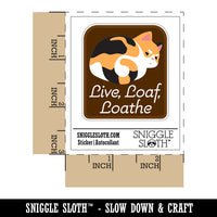 Live Loaf Loathe Funny Cat Grumpy Waterproof Vinyl Phone Tablet Laptop Water Bottle Sticker Set - 5 Pack