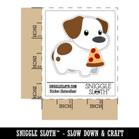 Pizza Jack Russell Terrier Dog Puppy Waterproof Vinyl Phone Tablet Laptop Water Bottle Sticker Set - 5 Pack