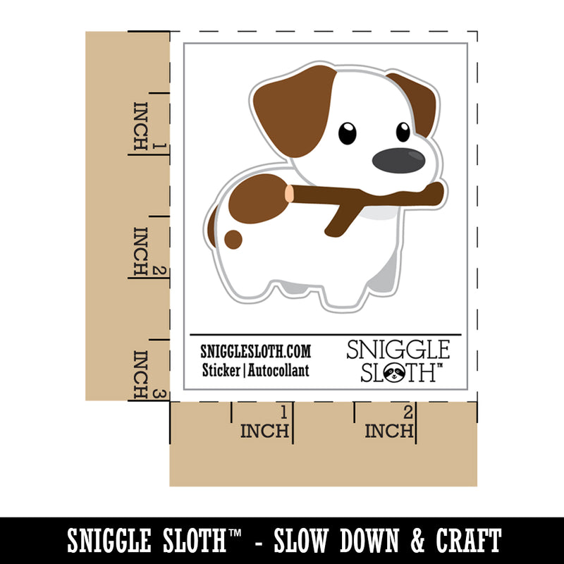 Stick Jack Russell Terrier Dog Puppy Waterproof Vinyl Phone Tablet Laptop Water Bottle Sticker Set - 5 Pack