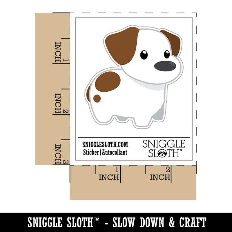 Stubby Jack Russell Terrier Dog Puppy Waterproof Vinyl Phone Tablet Laptop Water Bottle Sticker Set - 5 Pack