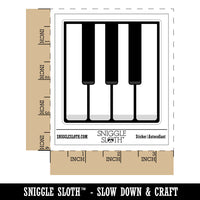 Piano Keys Music Waterproof Vinyl Phone Tablet Laptop Water Bottle Sticker Set - 5 Pack
