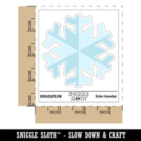 Snowflake Winter Waterproof Vinyl Phone Tablet Laptop Water Bottle Sticker Set - 5 Pack