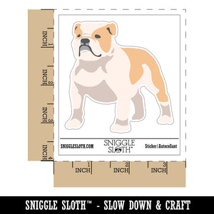 Bulldog English British Dog Solid Waterproof Vinyl Phone Tablet Laptop Water Bottle Sticker Set - 5 Pack