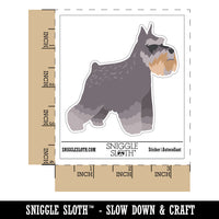 Miniature Schnauzer Dog Solid Waterproof Vinyl Phone Tablet Laptop Water Bottle Sticker Set - 5 Pack