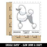 Standard Poodle Dog Solid Waterproof Vinyl Phone Tablet Laptop Water Bottle Sticker Set - 5 Pack