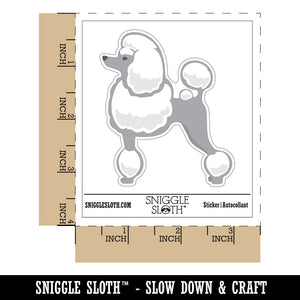 Standard Poodle Dog Solid Waterproof Vinyl Phone Tablet Laptop Water Bottle Sticker Set - 5 Pack