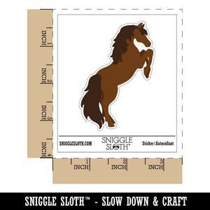 Horse Rearing on Hind Legs Solid Waterproof Vinyl Phone Tablet Laptop Water Bottle Sticker Set - 5 Pack