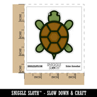 Turtle Top View Waterproof Vinyl Phone Tablet Laptop Water Bottle Sticker Set - 5 Pack